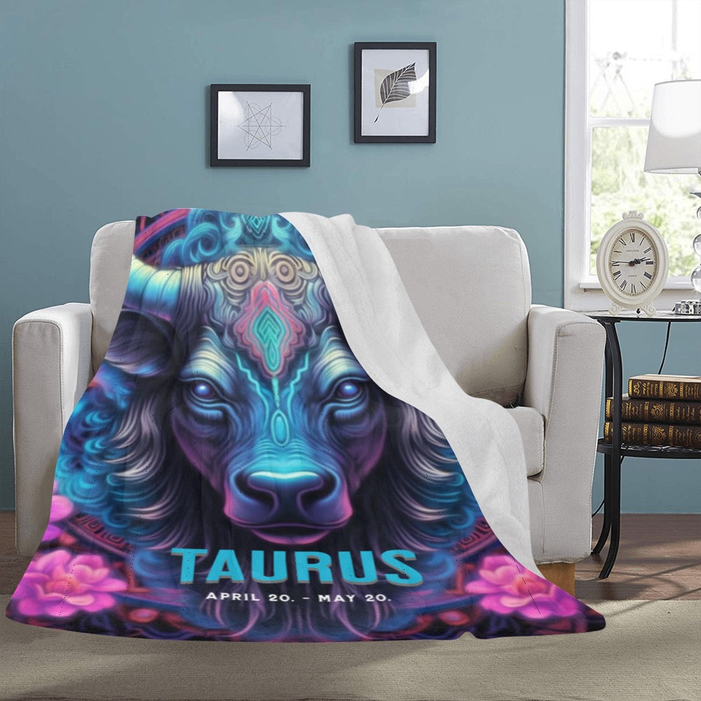 Bundle Up in the Stars Zodiac Blanket - 60x80 Ultra Soft Fleece Throw