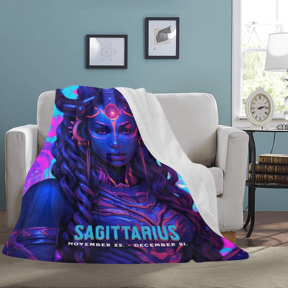 Bundle Up in the Stars Zodiac Blanket - 60x80 Ultra Soft Fleece Throw