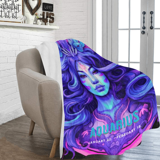 Bundle Up in the Stars Zodiac Blanket - 60x80 Ultra Soft Fleece Throw