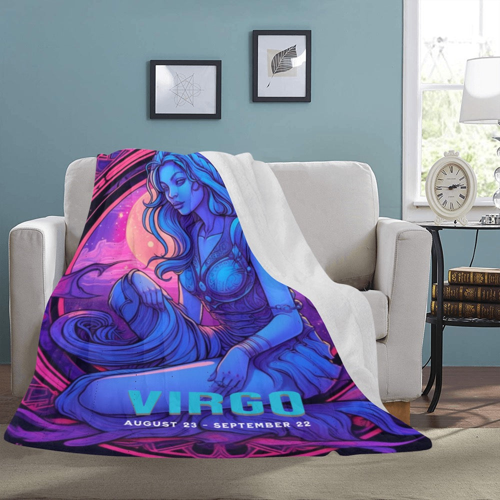 Bundle Up in the Stars Zodiac Blanket - 60x80 Ultra Soft Fleece Throw