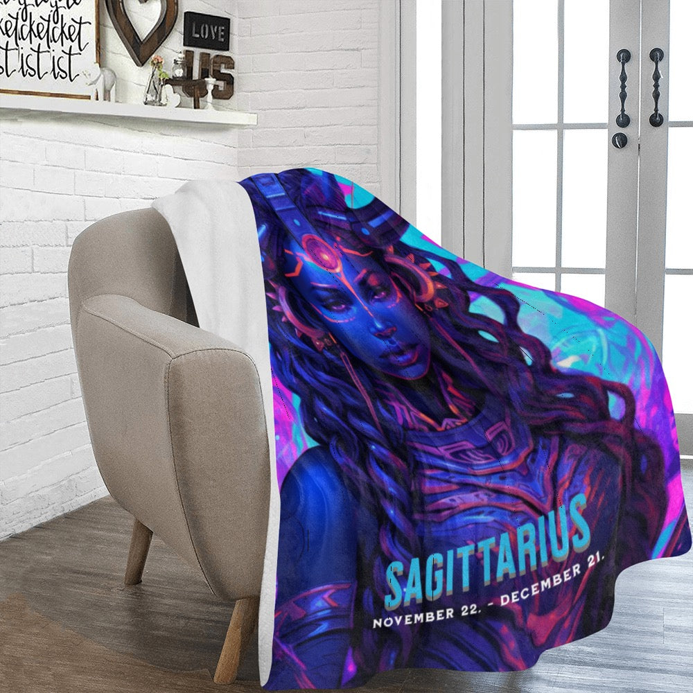 Bundle Up in the Stars Zodiac Blanket - 60x80 Ultra Soft Fleece Throw