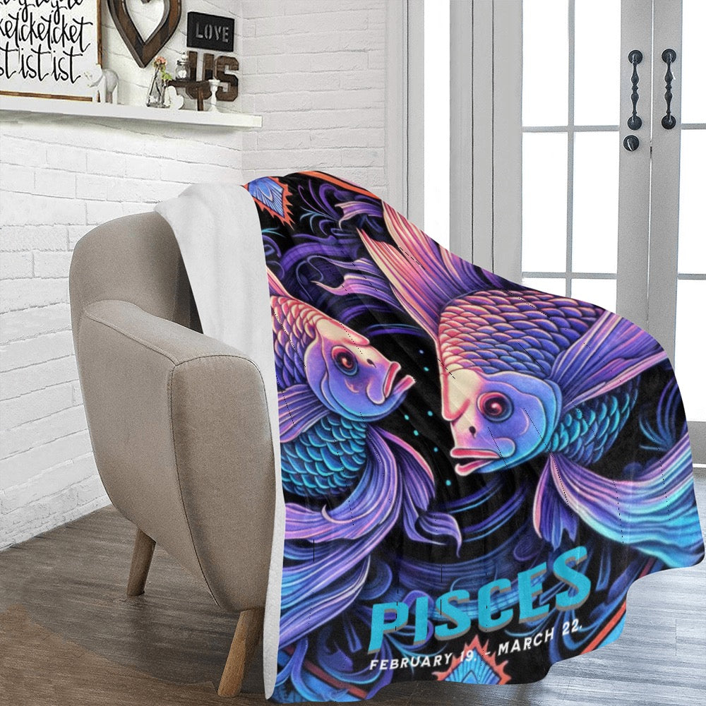 Bundle Up in the Stars Zodiac Blanket - 60x80 Ultra Soft Fleece Throw