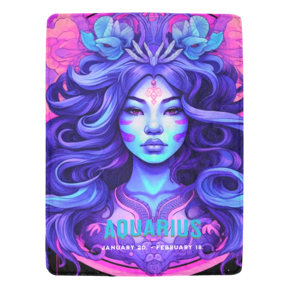 Bundle Up in the Stars Zodiac Blanket - 60x80 Ultra Soft Fleece Throw