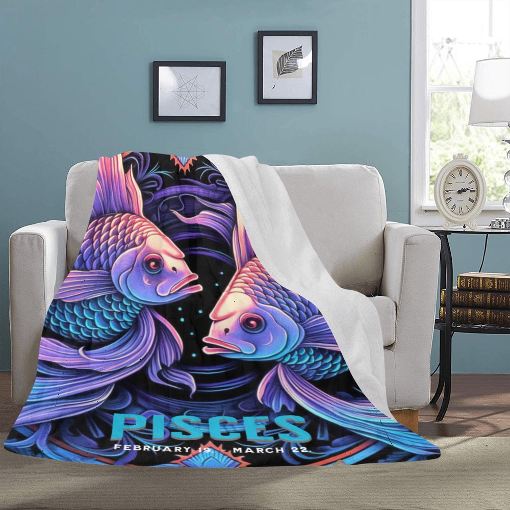 Bundle Up in the Stars Zodiac Blanket - 60x80 Ultra Soft Fleece Throw