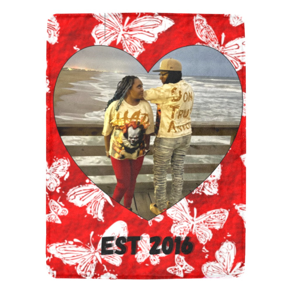 Personalized Valentine’s Day Photo Blanket | Custom Couple or Self-Love Blanket