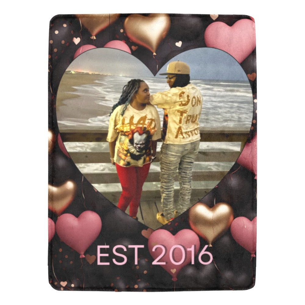 Personalized Valentine’s Day Photo Blanket | Custom Couple or Self-Love Blanket