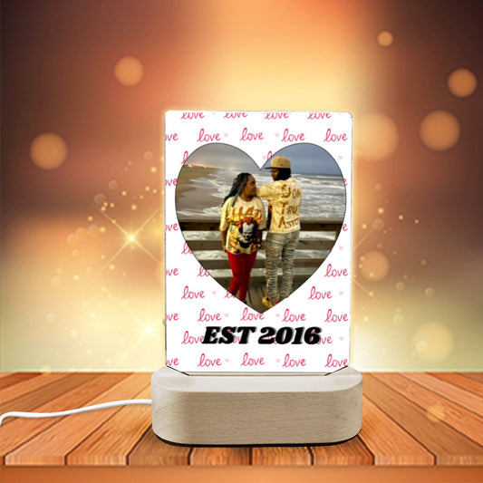 Personalized Valentine’s Day Photo Glow Light | Custom Couple or Self-Love LED Lamp