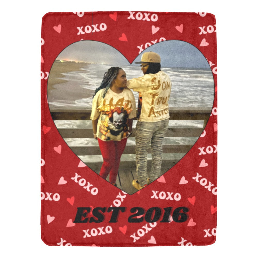 Personalized Valentine’s Day Photo Blanket | Custom Couple or Self-Love Blanket
