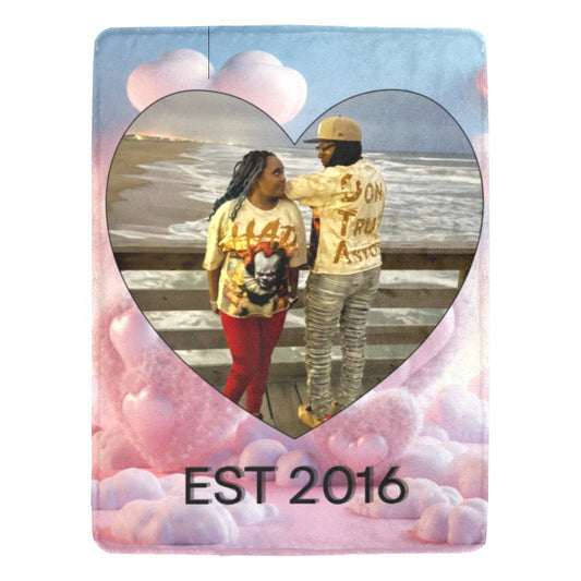 Personalized Valentine’s Day Photo Blanket | Custom Couple or Self-Love Blanket