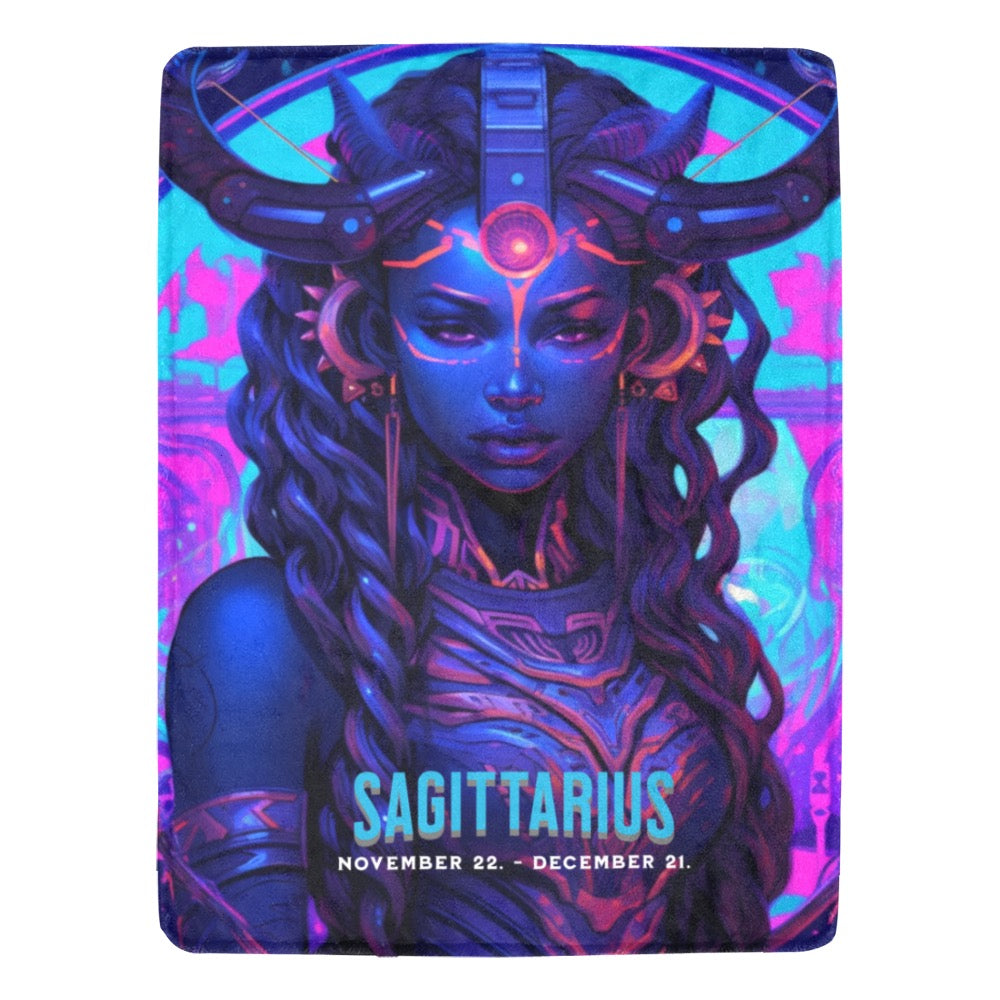 Bundle Up in the Stars Zodiac Blanket -  60x80 Ultra Soft Fleece Throw