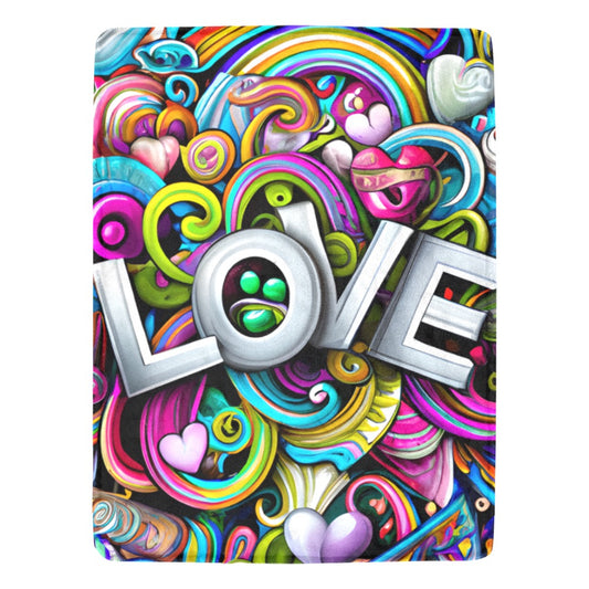 Speak Love, Live Loud Blanket 60x 80 Ultra Soft Fleece Throw